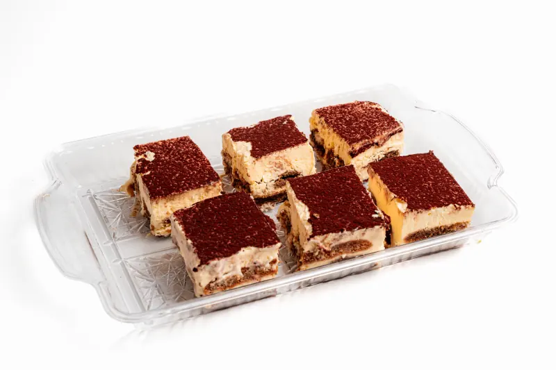 Cocoa-dusted tiramisu squares