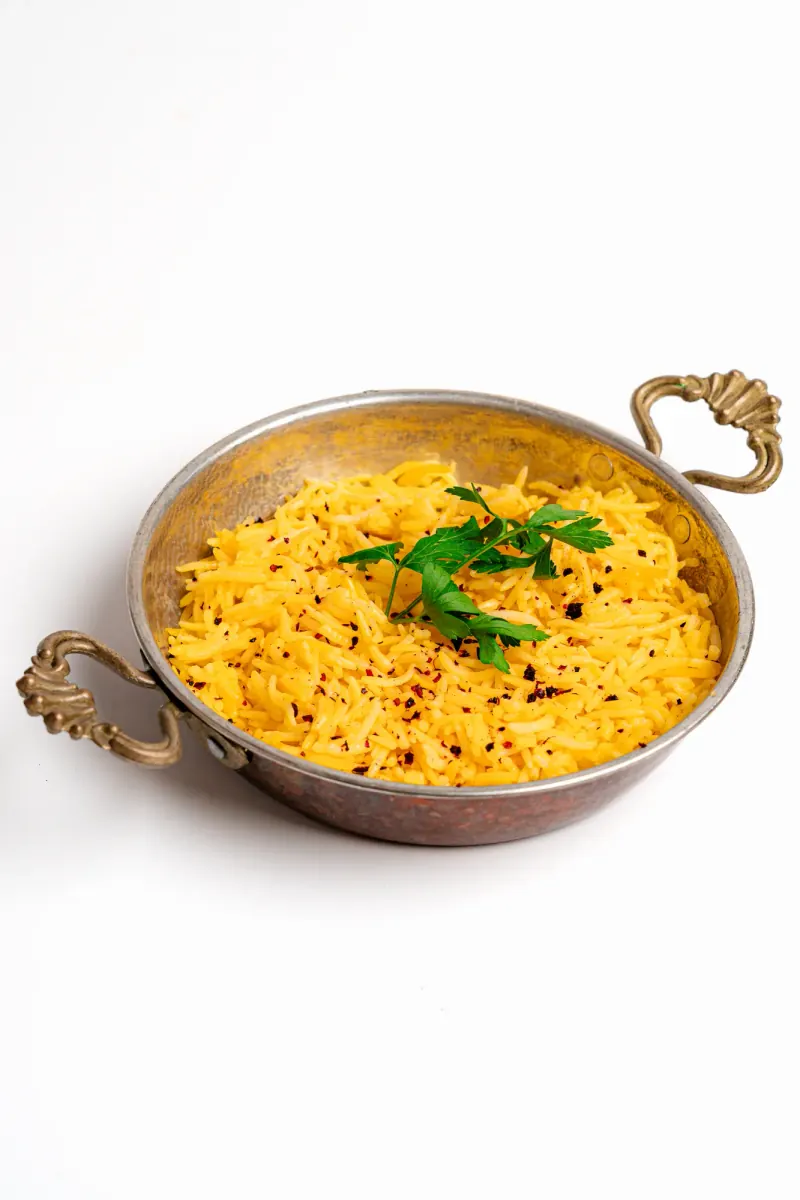 Yellow rice with herbs