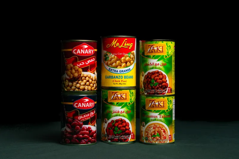 Canned fava beans and chickpeas