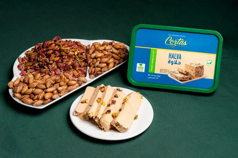 Pistachio halva with nuts